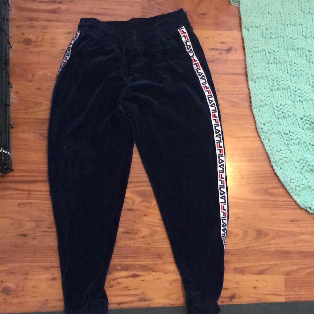 Fila Navy Blue Velvet Joggers